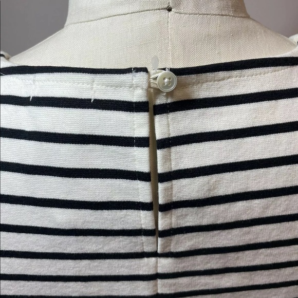 NWT J Crew Factory Women’s Sz S Shell Top W/ Rhinestone At Neck Blue White B8283 - Picture 7 of 11